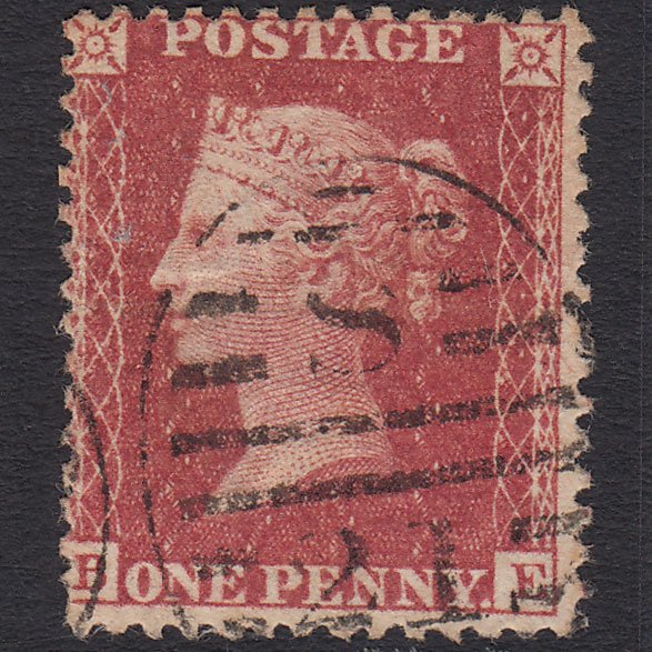 GB QV 1857 1d Rose-red (Plate 57) SG40-C10(1) BE FU London D&S S21