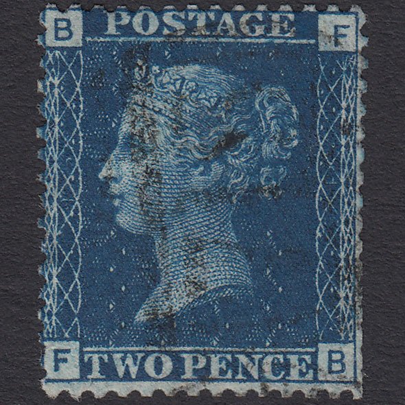 GB QV 1869 2d Blue (Plate 15) SG46-G3 FB GU Light Cancel