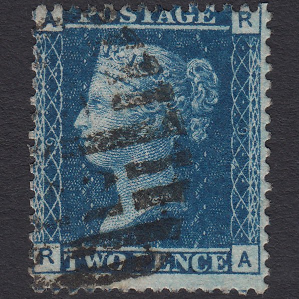 GB QV 1858 2d Blue (Plate 9) SG45-G2 RA GU London IS Cancel