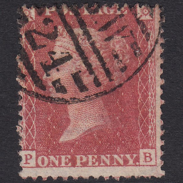 GB QV 1857 1d Rose-Red Plate 62 SG40-C10(1) PB GU London D&S SW24