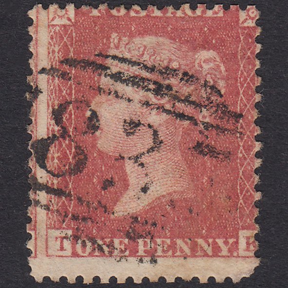 GB QV 1857 1d Rose-Red Plate 67 SG40-C10(1) TK GU Misperf