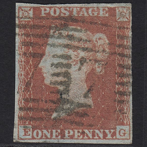 GB QV 1841 1d Red-brown (Plate 89) SG8-B1(1) EG GU in Scotland 4 Margins