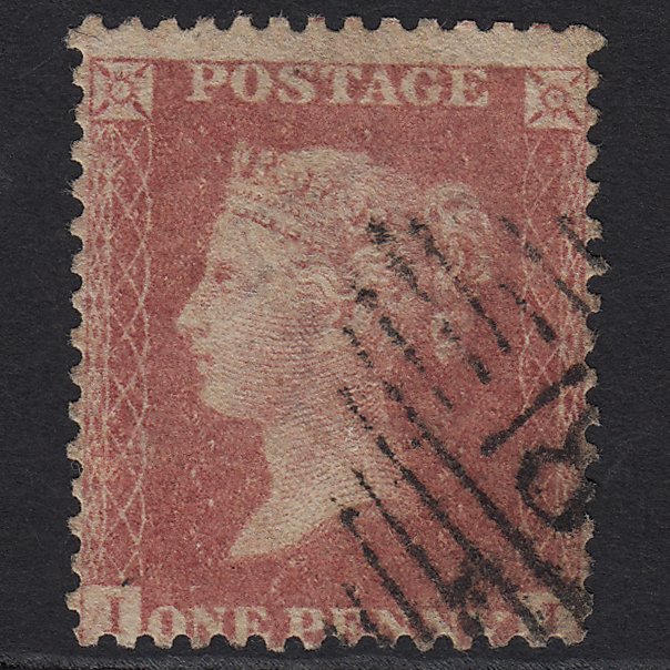 GB QV 1857 1d Rose-red SG40-C10(1) GU in Ireland