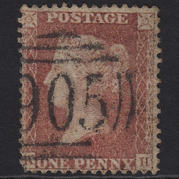GB QV 1857 1d Rose-red (Plate 67) SG40-C10(1) KH GU Wolverhampton 905