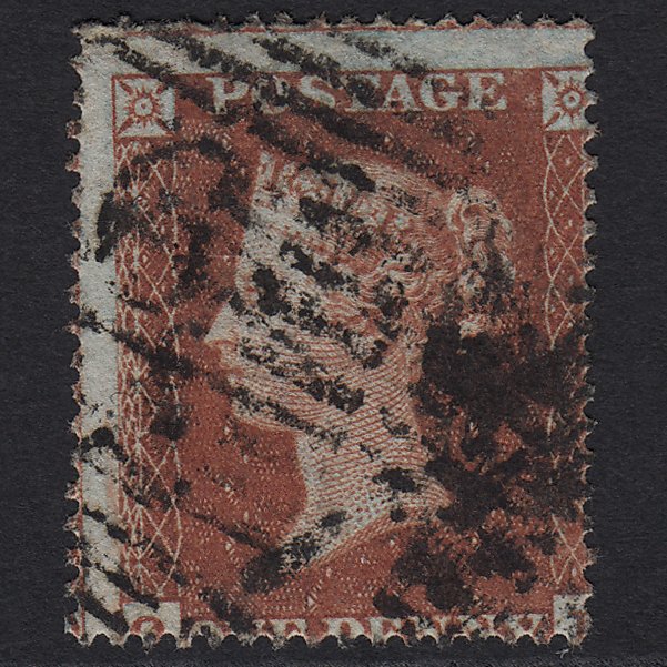 GB QV 1854 1d Red-brown SG17-C1(1) GU in Scotland Misperf