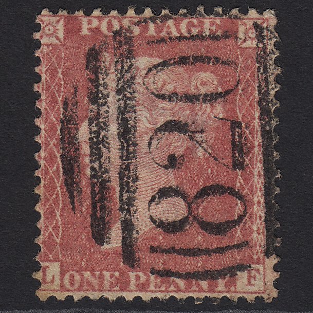 GB QV 1857 1d Rose-red (Plate 68) SG40-C10(1) LF GU Tunbridge Wells 820