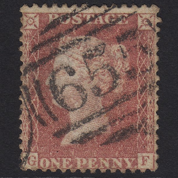 GB QV 1857 1d Rose-red (Plate 36) SG40-C10(1) GF GU Rotherham 655
