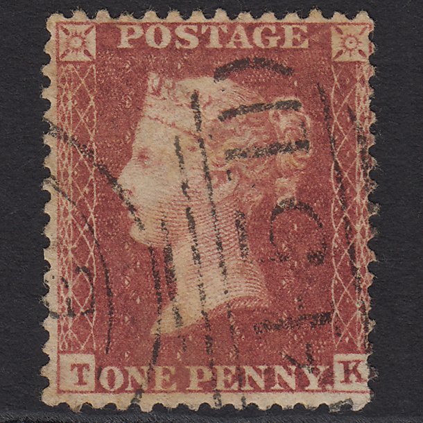GB QV 1857 1d Rose-red (Plate 43) SG40-C10(1) TK GU Lewes 451