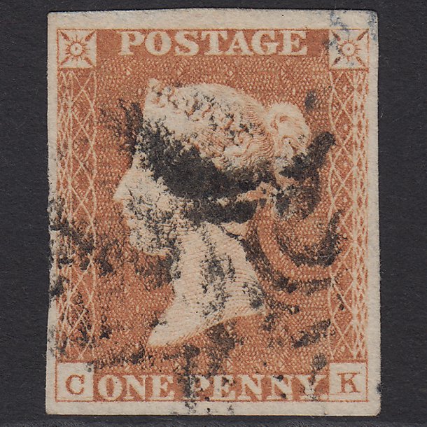 GB QV 1841 1d Red-brown (Plate 19) SG8-B1(1) GUideline CK FU 4M Maltese Cross