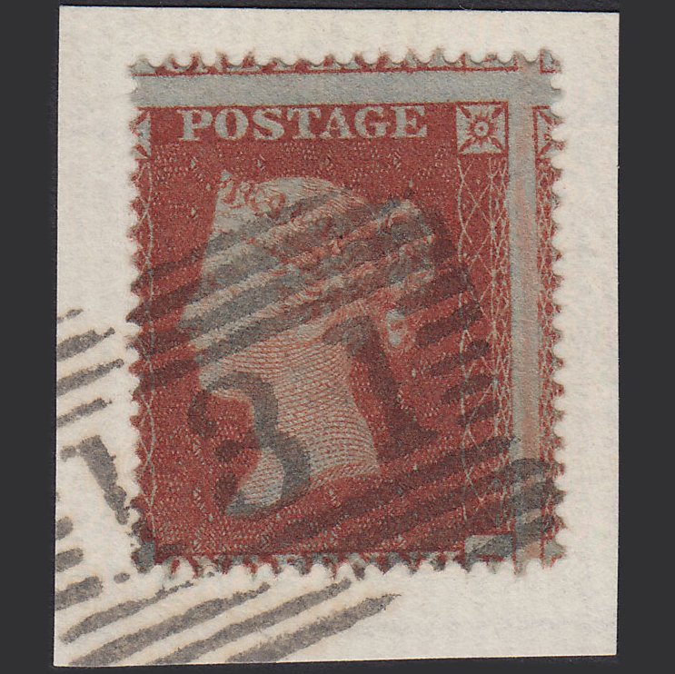 GB QV 1854 1d Red-brown SG17-C1(1) FU Edinburgh 131 Large Misperf on Piece