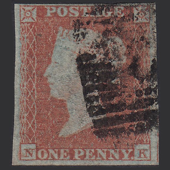 GB QV 1841 1d Red-brown (Plate 113) SG8-B1(1) NK GU 4 Margins Scotland