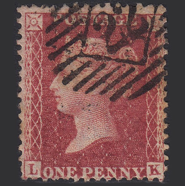 GB QV 1857 1d Deep Rose-red (Plate 60) SG41-C10(4) LK GU London IS 22