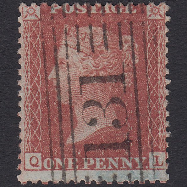 GB QV 1856 1d (Plate 36) SG29-C8(1) QL FU Edinburgh 131 Roller Cancel