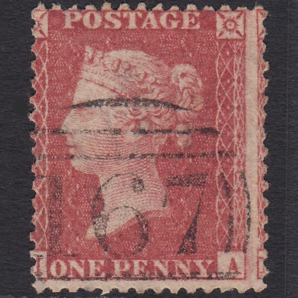 GB QV 1857 1d (Plate 27) SG40-C10(1) MA FU Carmarthen 167 Large Misperf