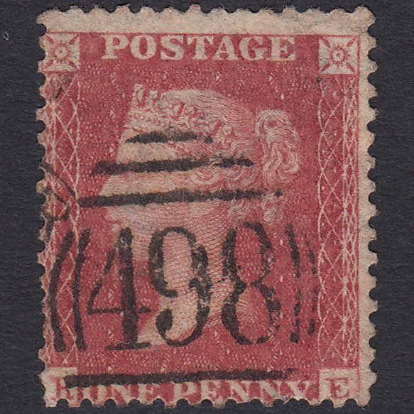GB QV 1857 1d Rose-red (Plate 56) SG40-C10(1) RE GU Manchester 498 Spoon
