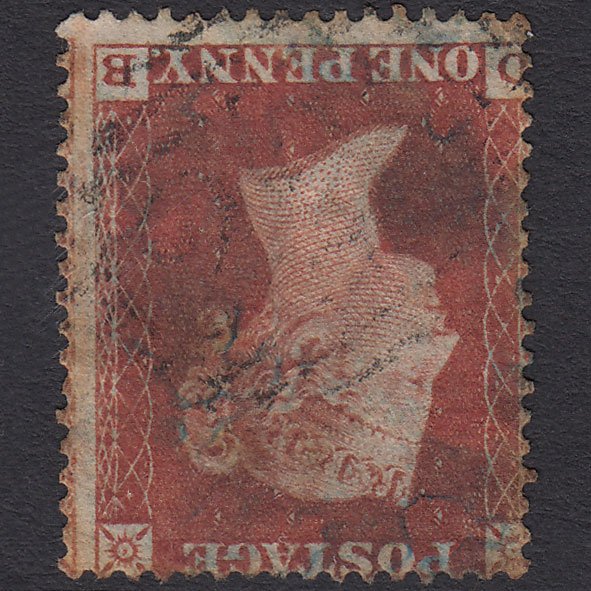GB QV 1854 1d Red-brown (Plate 202) SG17-C1(1) Wmk Inv DB GU Misperf