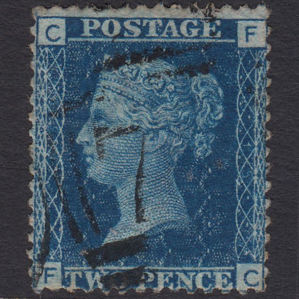 GB QV 1869 2d Blue (Plate 15) SG46-G3 FC FU