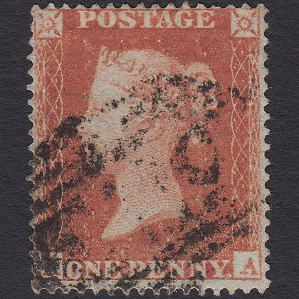 GB QV 1854 1d Red-brown (Plate 181) SG17-C1(1) KA GU