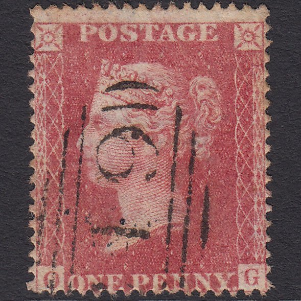 GB QV 1857 1d Rose-red (Plate 34) SG36-C11 OG FU Devizes 249