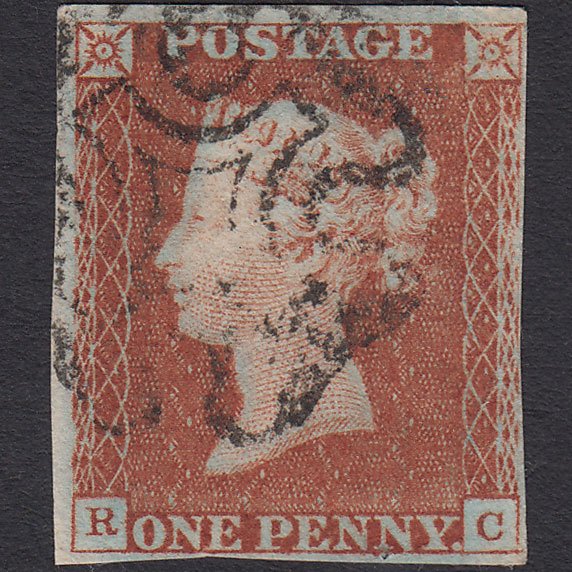 GB QV 1841 1d (Plate 22) SG8-B1(1) RC FU Missing Imprimatur 4 Margins MX