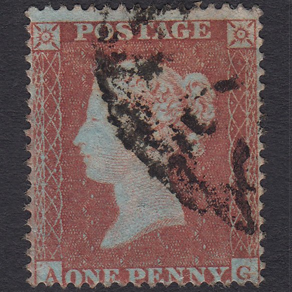 GB QV 1854 1d Red-brown (Plate 200) SG17-C1(1) AG FU Missing Imprimatur