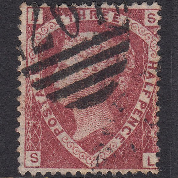 GB QV 1870 1 1/2d Lake-red (Plate 3) SG52-G6 SL GU Clitheroe 207