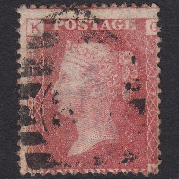 GB QV 1864 1d Lake-red (Plate 171) SG44-G1(2) GK GU Misperf