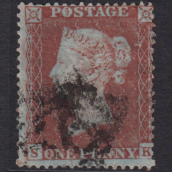 GB QV 1854 1d Red-brown (Plate 175) SG17-C1(1) SK GU Ireland