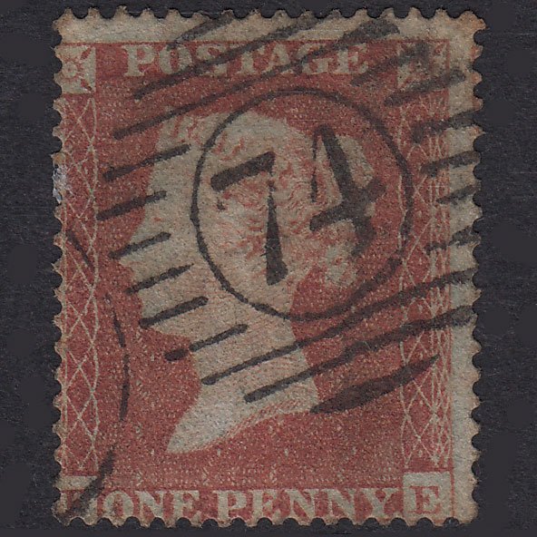 GB QV 1854 1d Red-Brown Plate 167 SG17-C1(1) FE GU London D&S 74
