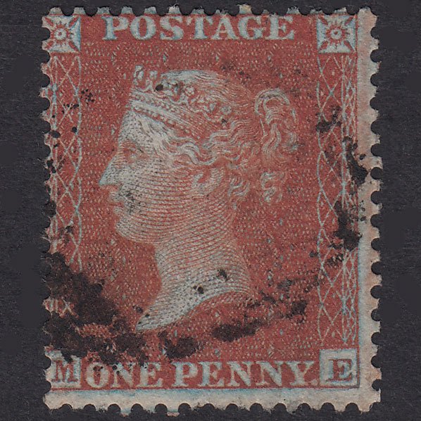 GB QV 1855 1d Red-Brown Plate 6 SG24-C3(1) ME FU Light Cancel
