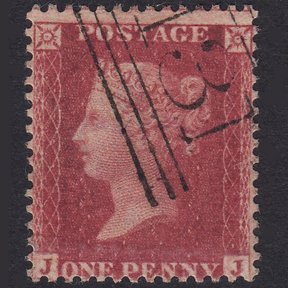 GB QV 1857 1d Deep Rose-Red Plate 55 SG41-C10(2) JJ FU Edinburgh 131