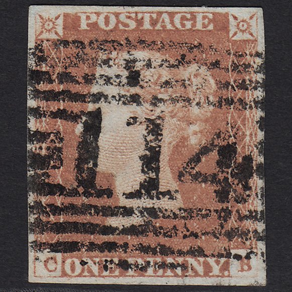 GB QV 1841 1d Red-brown (Plate 80) SG8-B1(1) CB FU Dundee 114 4M Imperf
