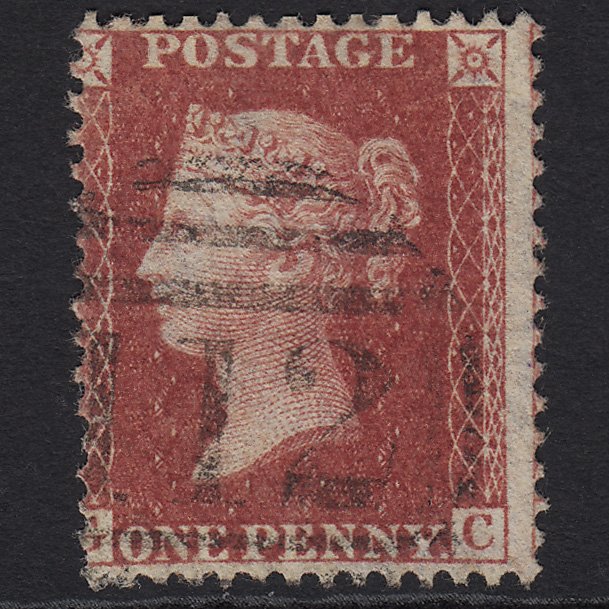 GB QV 1863 1d Rose-red (Plate 50) SG42-C12(1) CG GU Braintree 112 Small Tear