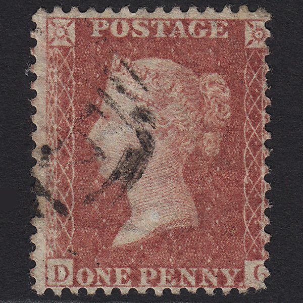 GB QV 1857 1d Rose-red (Plate 59) SG40-C10(1) DG GU Light Cancel