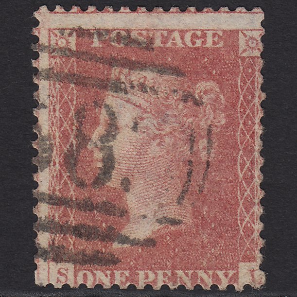 GB QV 1857 1d Rose-red (Plate 48) SG40-C10(1) SL GU Large Misperf