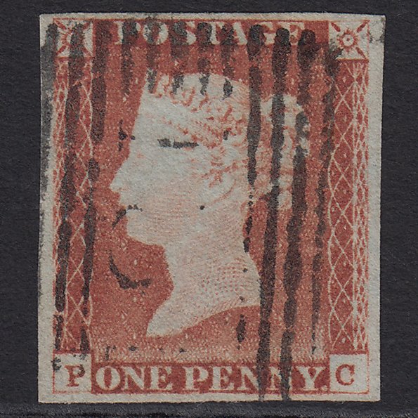 GB QV 1841 1d Pale Red-brown (Plate 71) SG9-B1(3) PC FU 4 Margins Scotland