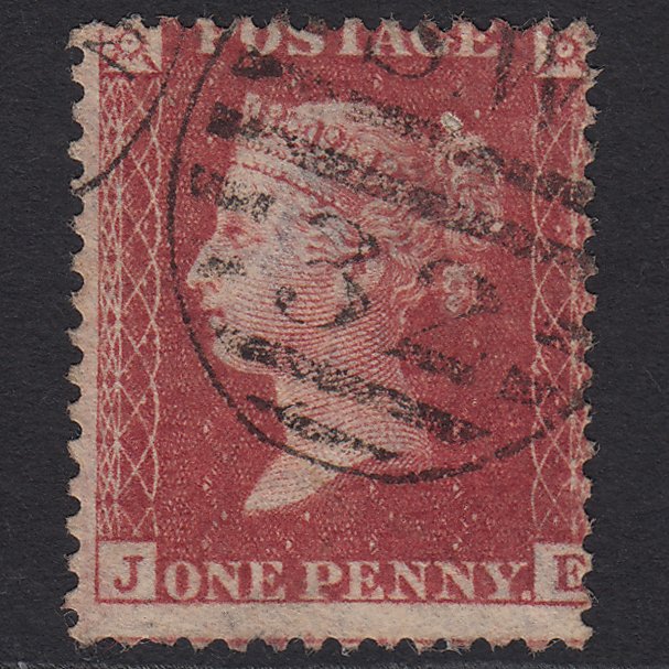 GB QV 1857 1d Rose-red (Plate 46) SG40-C10(1) JE GU London D&S SW32 Misperf