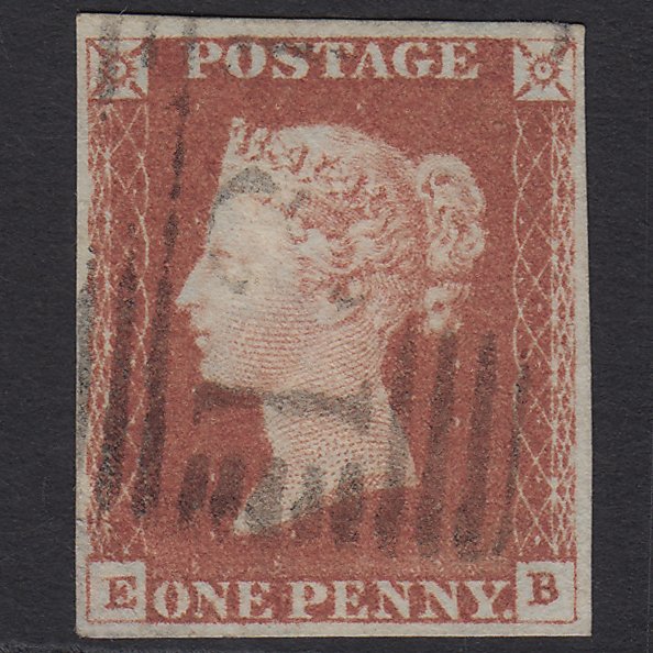 GB QV 1841 1d Red-brown (Plate 69) SG8-B1(1) EB FU 4 Margins Edinburgh 131