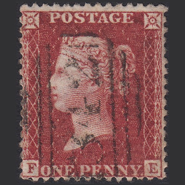 GB QV 1857 1d Deep Rose-red (Plate 47) SG41-C10(4) FE FU Hastings 342