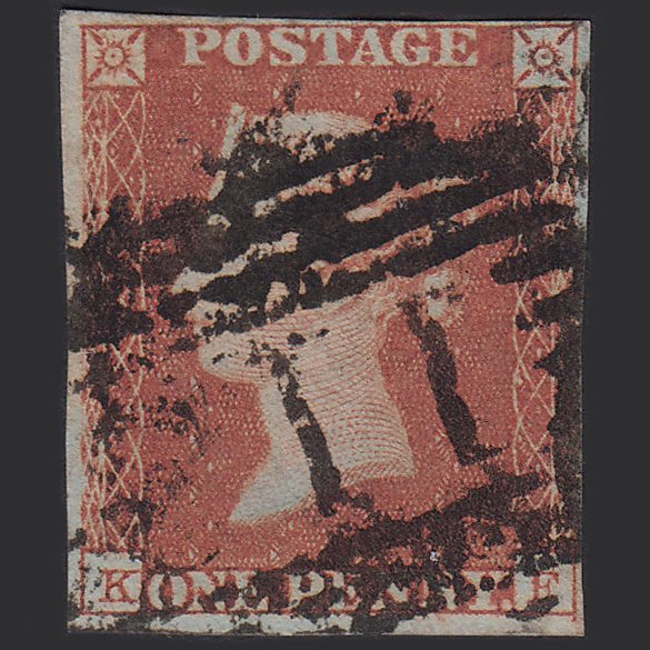GB QV 1841 1d Red-brown (Plate 101) SG8-B1(1) KF GU 4 Margins Scotland