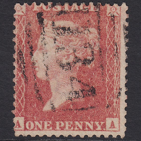 GB QV 1857 1d Pale Rose-Red Plate 39 SG39-C10(3) AA FU Missing Imprimatur Bristol 134