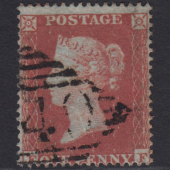 GB QV 1854 1d Red-brown (Plate 186) SG17-C1(1) FF FU Ireland Misperf
