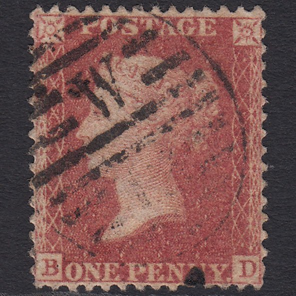 GB QV 1857 1d Rose-red (Plate 60) SG40-C10(1) BD GU Dotted Circle Cancel