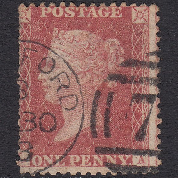GB QV 1857 1d Rose-red (Plate 56) SG40-C10(1) LA GU