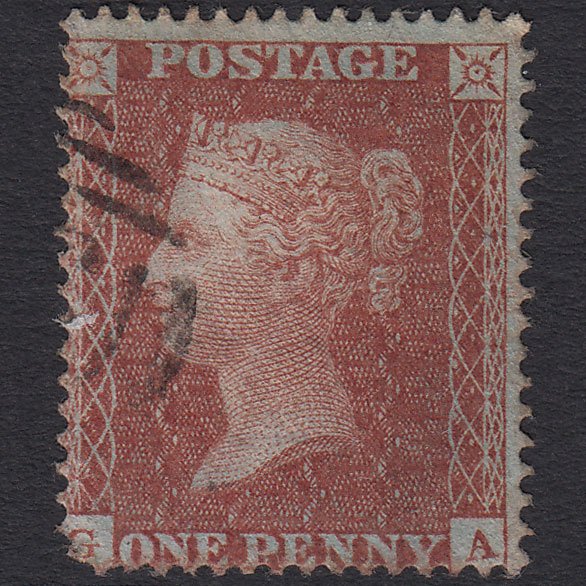 GB QV 1855 1d Red-brown (Plate 9) SG26-C5(1) GA GU Light Cancel