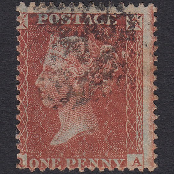 GB QV 1855 1d Red-brown (Plate 12) SGC6(1) QA FU Misperf