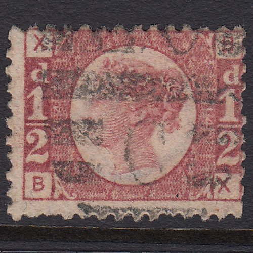 GB QV 1870 1/2d Rose-red (Plate 14) SG48-G4 BX GU London D&S EC6