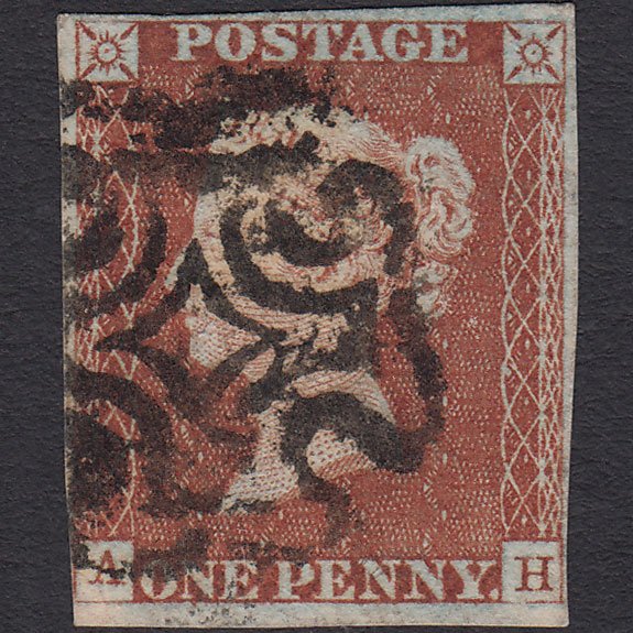 GB QV 1841 1d (Plate 28) SG8-B1(1) AH FU Missing Imprimatur 4 Margins MX