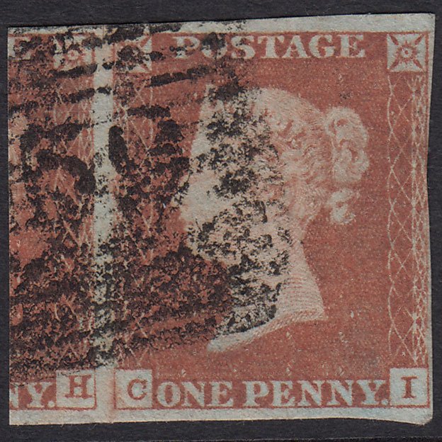 GB QV 1841 1d Red-brown (Plate 77) SG8-B1(1) CI GU Glasgow 159