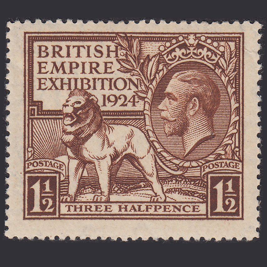 GB KG5 1924 1 1/2d Brown SG431-NCOM2 FINE MNH Line Perf
